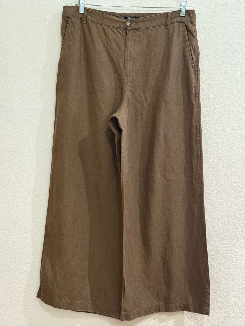 Madewell The Zoe Relaxed Wide Pants 100% Lenin Size 14